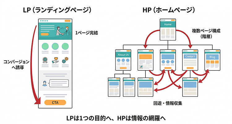 LPとホームページの違い